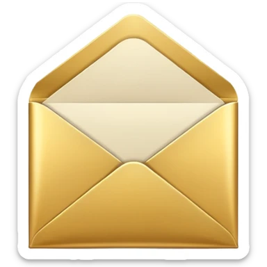 create a emvelope for dm us message in golden colour but make it clear that it is an envelope sticker
