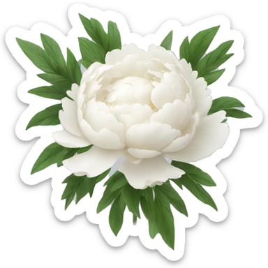 Bouquet of white peonies sticker