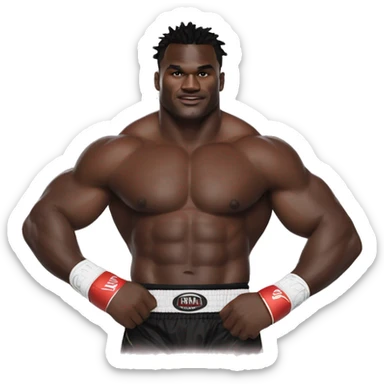 Francis-ngannou avec Cédric Doumbe sticker