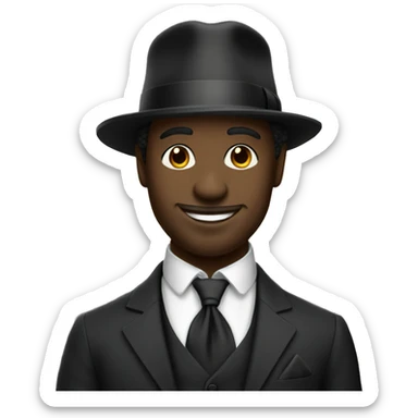 Well-dressed respectable black gentlemen in Paris  sticker