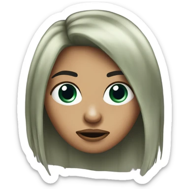 Garota zumbi de cabelo cacheado vermelho sticker