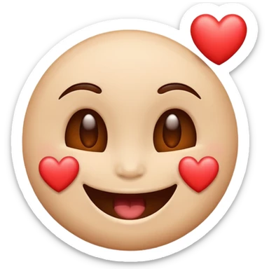 smiling face with a heart popping out sticker