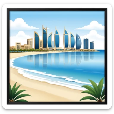 bahrain bay and four season in bahrain but from the beach/ocrean view sticker