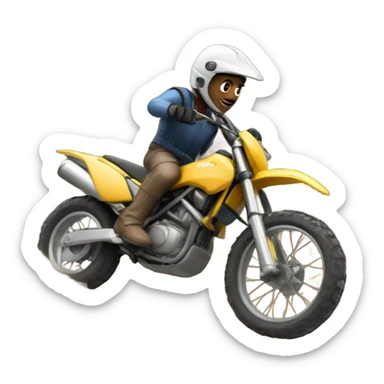 Guy on dirtbike sticker