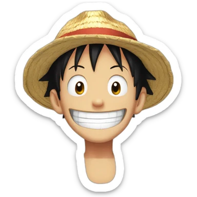 Luffy lauging sticker