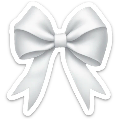 white bow sticker
