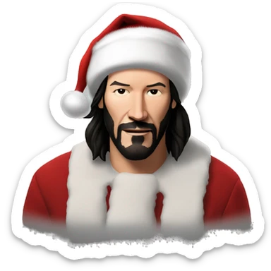 keanu reeves as santa claus sticker