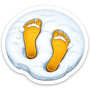 Snow Foorprints sticker