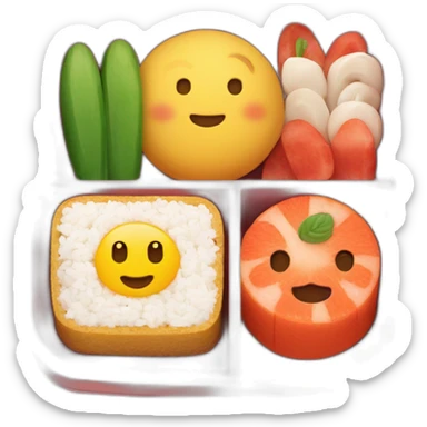 cute bento box sticker