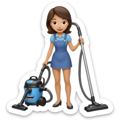 Disney character vacuuming  sticker