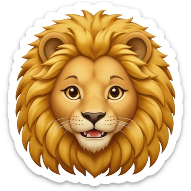 High resolution of a women lion sticker