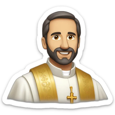 Sacerdote Luis Variara Sacerdote sin barba sticker