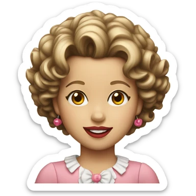 shirley temple sticker