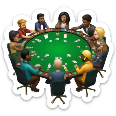 Poker table sticker