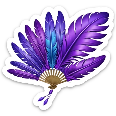 a-dovetail-consisting-of-purple-feathers-that-spread-out-in-a-fan-shape.-without-the-dove. sticker