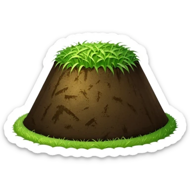 A mound of silage covered by plastic sheeting, but partially open so we can see it sticker