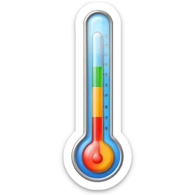 thermometer has 5 colors on it sticker