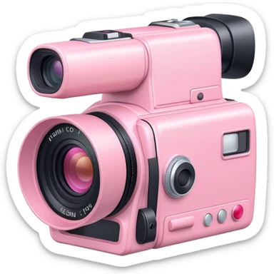 Pastel pink camcorder sticker