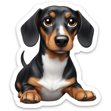 Marble dachshund  sticker