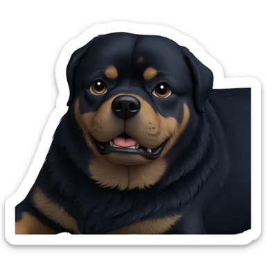realistic dog portrait closeup sticker