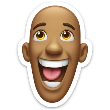 😛 this emoji with feet sticking out  sticker