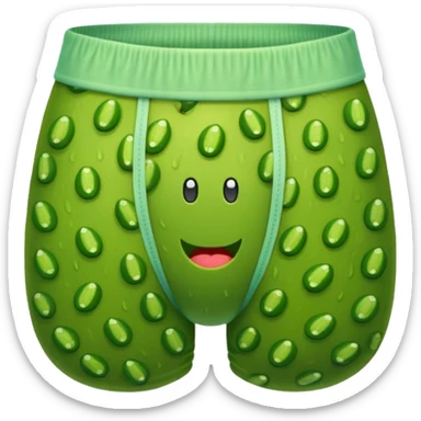 A pickle in underwear sticker