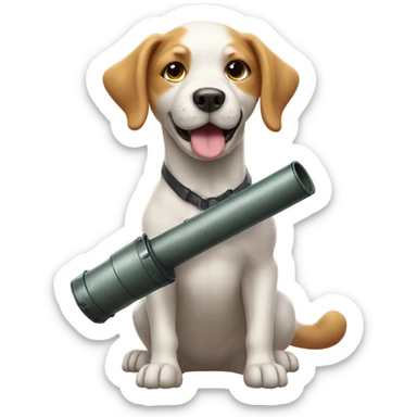 dog with a bazooka sticker