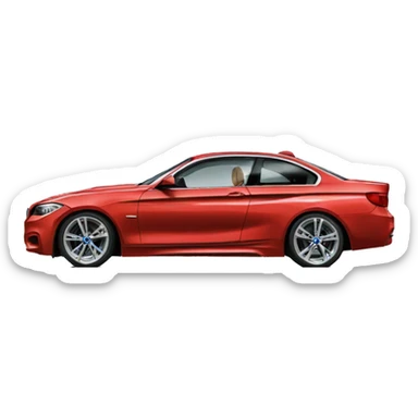 Bmw bóxer en rojo levantado rueda sticker