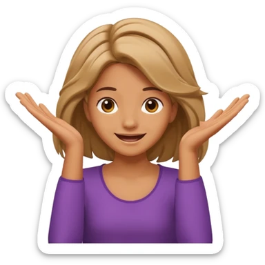 Create an emoji that says well duh and has a girl flipping her hair sticker