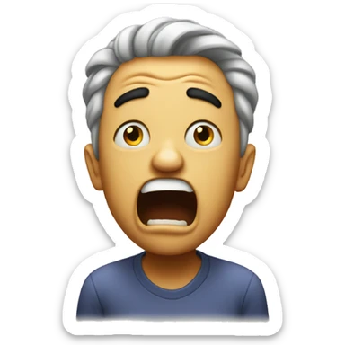 Horrified emoji sticker