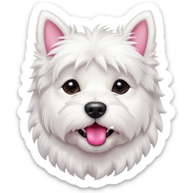 adorable west highland terrier dog sticker