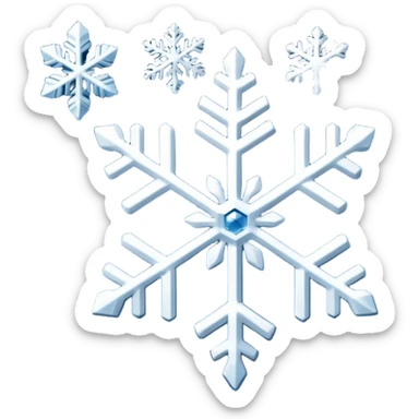 Snowflakes in winter morning sticker
