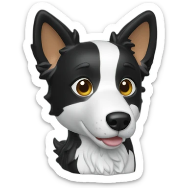 a Border collie funko pop sticker