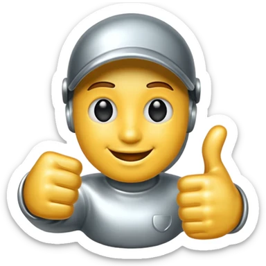 Emoji like (thumbs up) bull's hoof emoji sticker