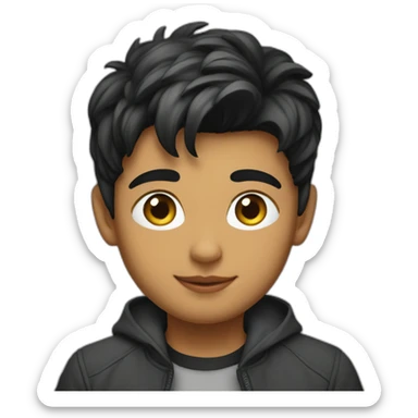 Yahya khan kid with his cat sticker