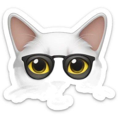 designer cat in adidas sticker