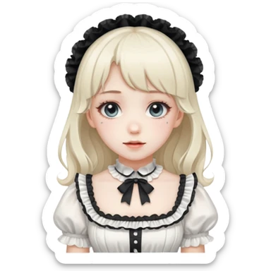 Lolita Girl anime sticker