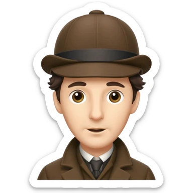 sherlock deerstlaker hat sticker