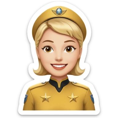 captain kirk woman sticker