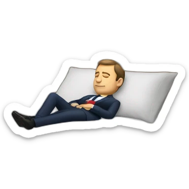 Macron en train de dormir sticker