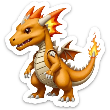 Cuzard-Cubone-Marowak-Charizard-Fakémon-Pokémon-Fusion sticker