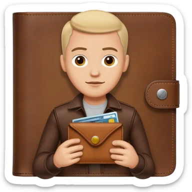 ligth man with wallet  sticker