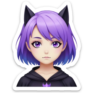 Gorgeous Cute Gothic Edgy Nebula Gradient Beautiful Anime Emo BatLady sticker