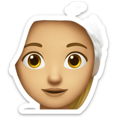 Girl studing without interest sticker