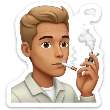 guy smoking vape sticker