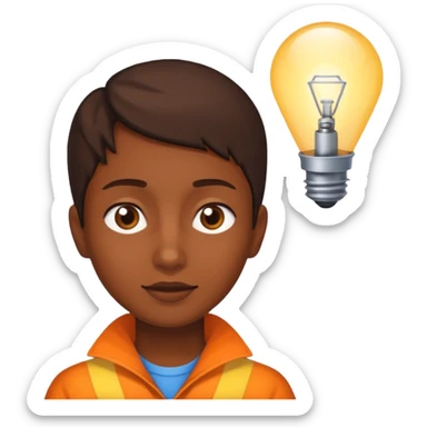 eine Person wird von einer Lampe von oben angestrahlt, sichtbarer Lichtkegel sticker