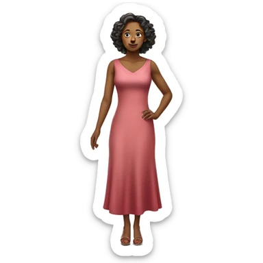 woman full length in dress photorealistic serious sticker