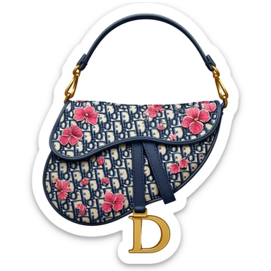 floral dior saddle bag sticker