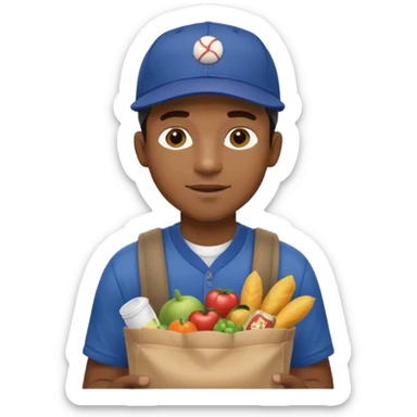 Street Food Shopper black man  sticker