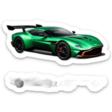 Une Aston martin vulcan vert sticker